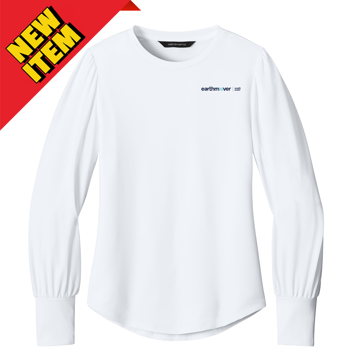 Mercer+Mettle Women's Stretch Jersey Long Sleeve Blouson Top