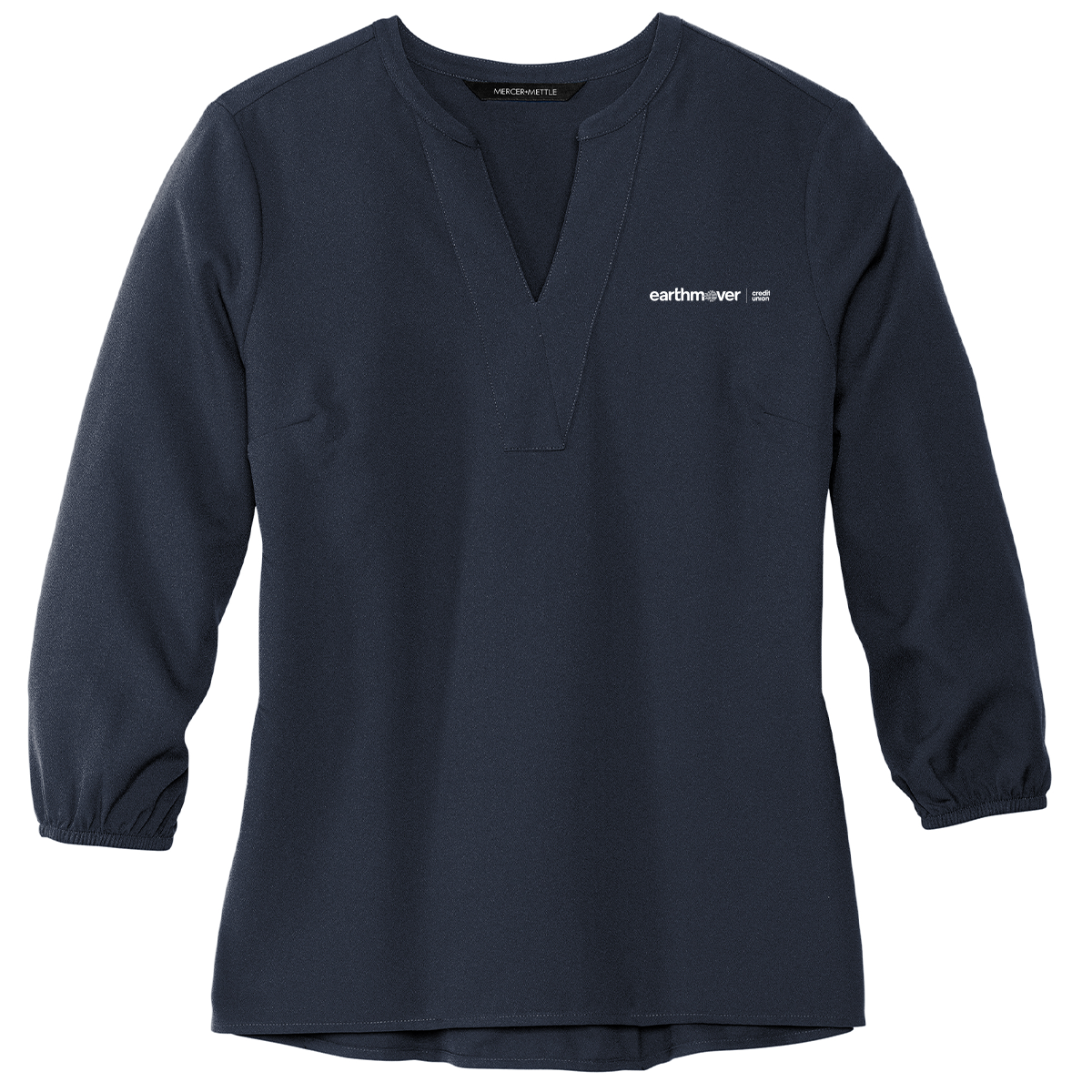 Ladies' Mercer+Mettle Stretch Crepe 3/4-Sleeve Blouse