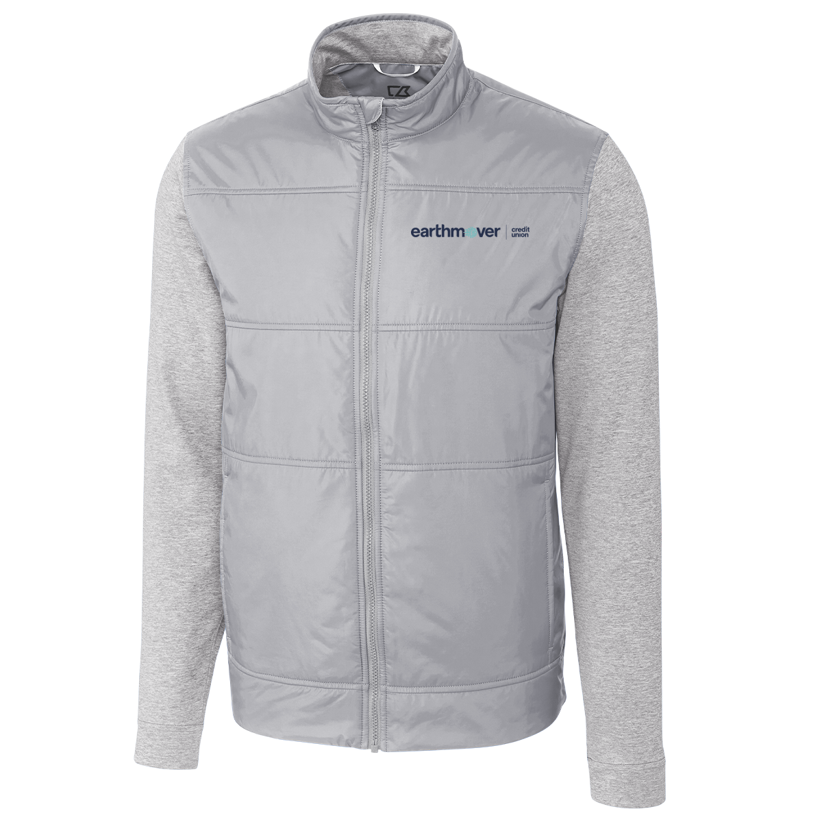 Mens' Cutter & Buck Stealth Hybrid Quilted Full Zip Windbreaker Jacket