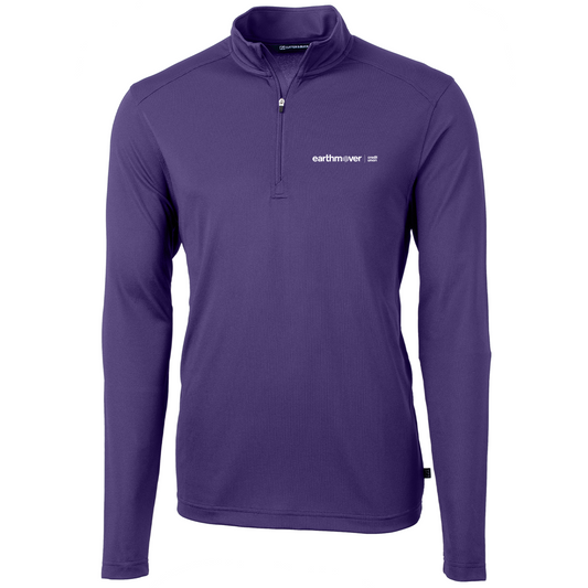 Men's Cutter & Buck Virtue Eco Pique Recycled Quarter Zip Pullover