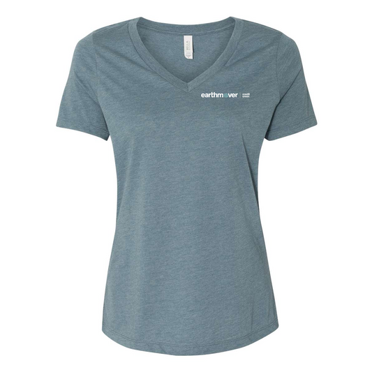 BELLA + CANVAS - Ladies' Relaxed Heather CVC V-Neck Tee