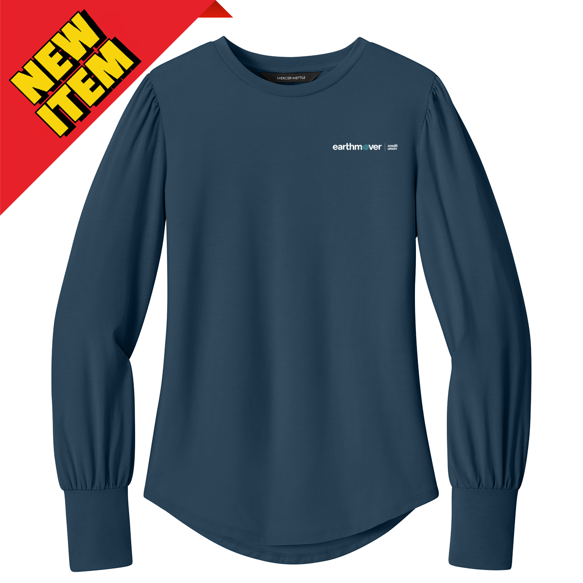 Mercer+Mettle Women's Stretch Jersey Long Sleeve Blouson Top