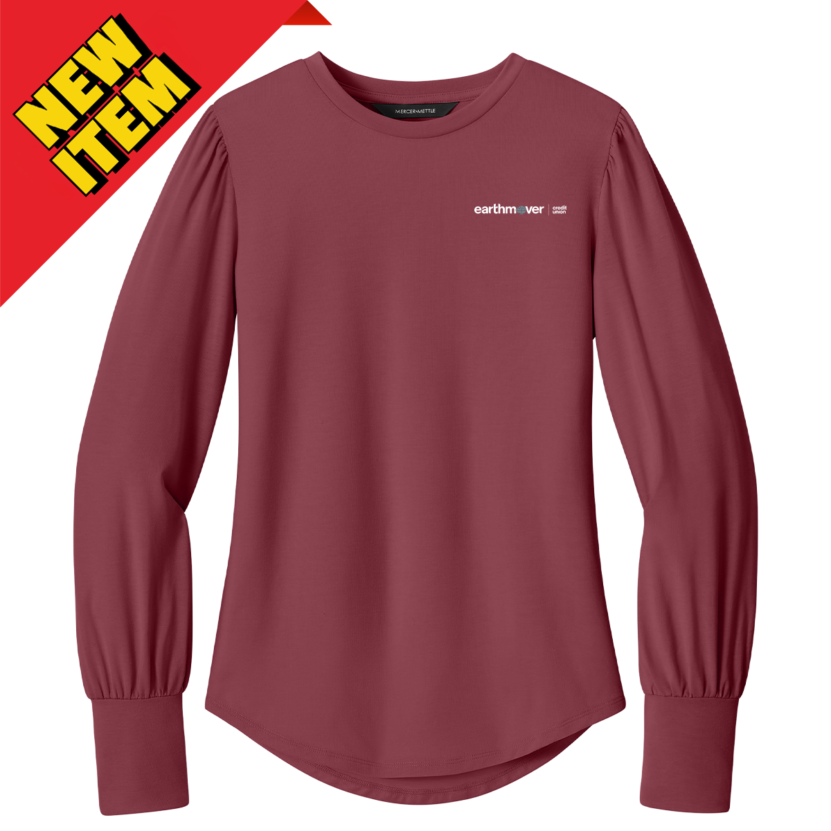 Mercer+Mettle Women's Stretch Jersey Long Sleeve Blouson Top
