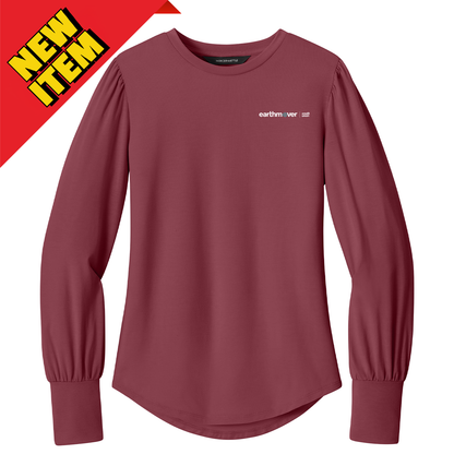 Mercer+Mettle Women's Stretch Jersey Long Sleeve Blouson Top