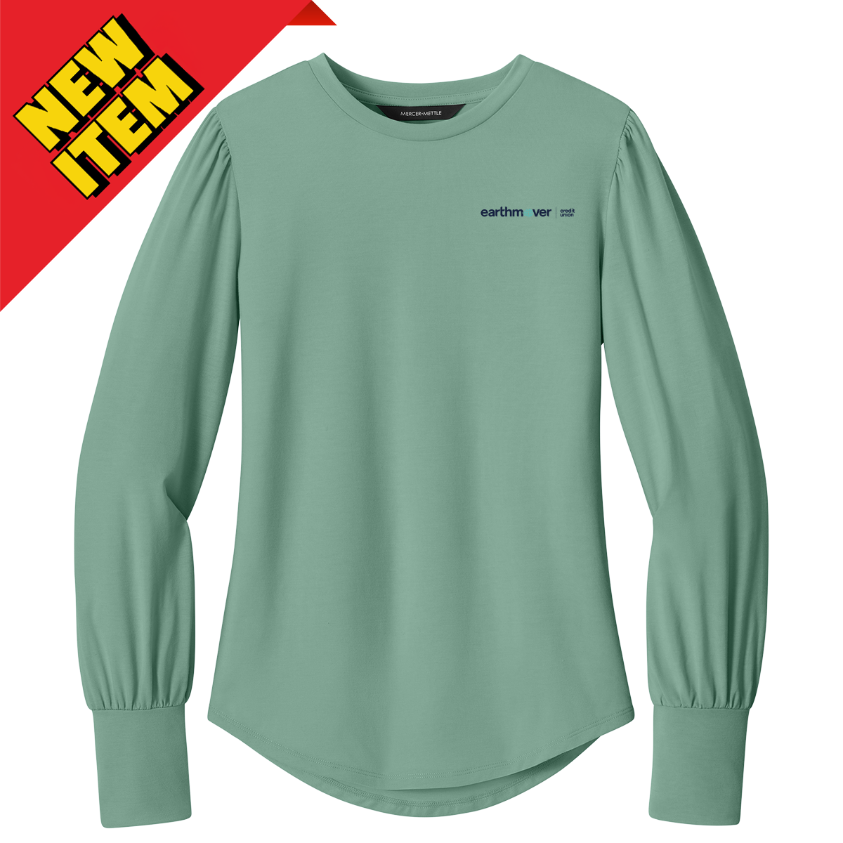 Mercer+Mettle Women's Stretch Jersey Long Sleeve Blouson Top