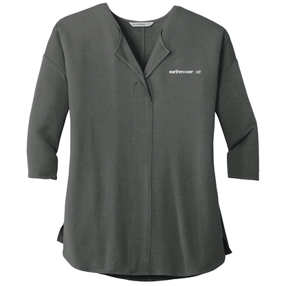 Ladies' Port Authority Concept 3/4-Sleeve Soft Split Neck Top