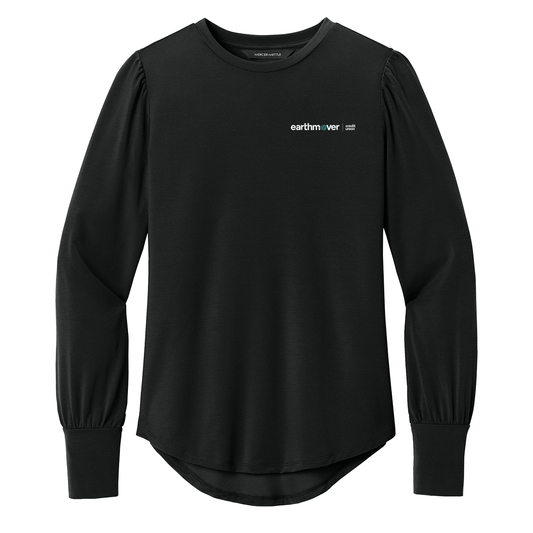 Mercer+Mettle Women’s Stretch Jersey Long Sleeve Blouson Top