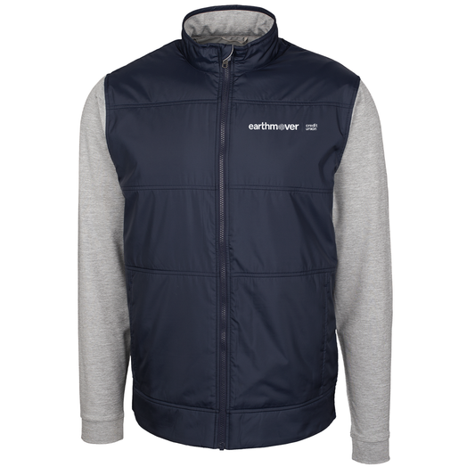 Mens' Cutter & Buck Stealth Hybrid Quilted Full Zip Windbreaker Jacket
